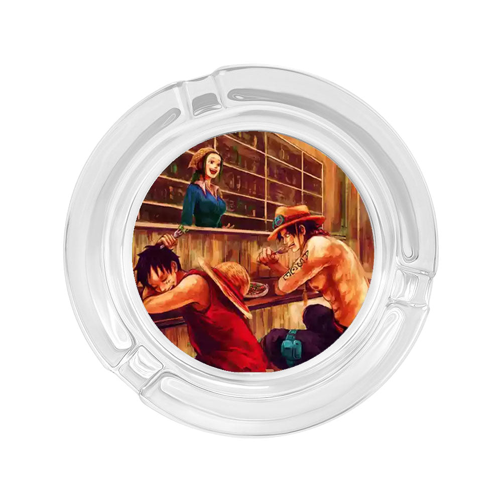 Luffy/Zoro/Sanji Glass Ashtray - Set Sail on Smoky Seas