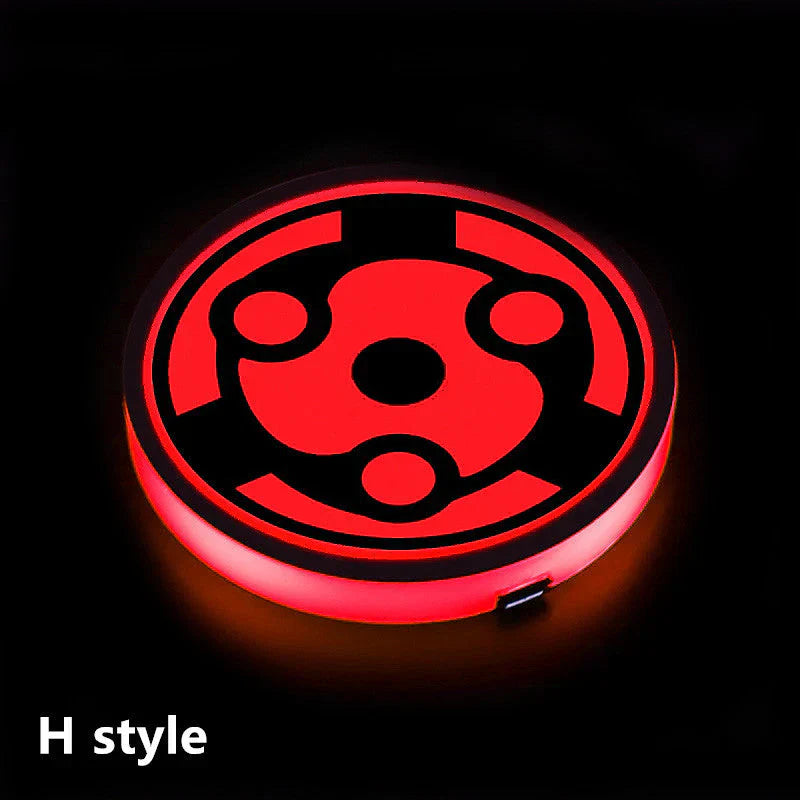 Sharingan Car 7 Color Changing Intelligent Sensing Coasters