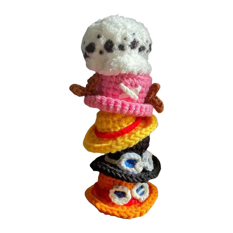 Luffy/Ace/Sabo/Chopper theme Handmade DIY knitted hats - Hands-on creation of exclusive Pirate hats