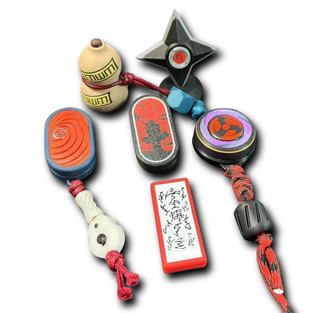 Itachi/Obito/Gaara Fire Shadow Ninja - Inspired EDC Push Cards for Stress Relief