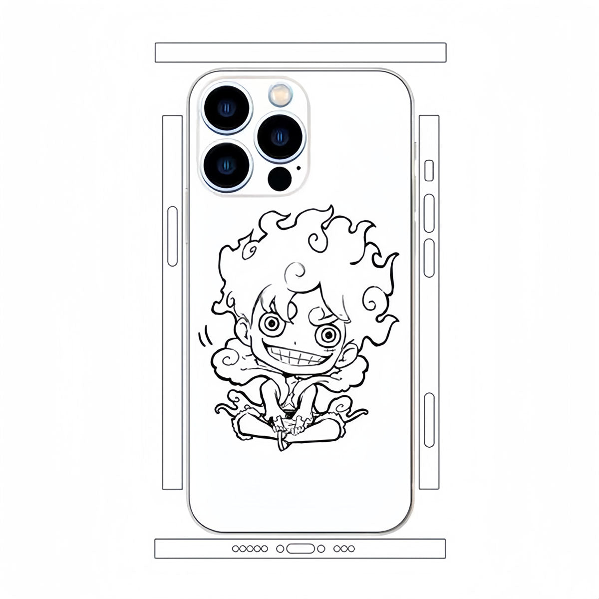 Luffy iPhone cell phone back film beautiful pattern sticker