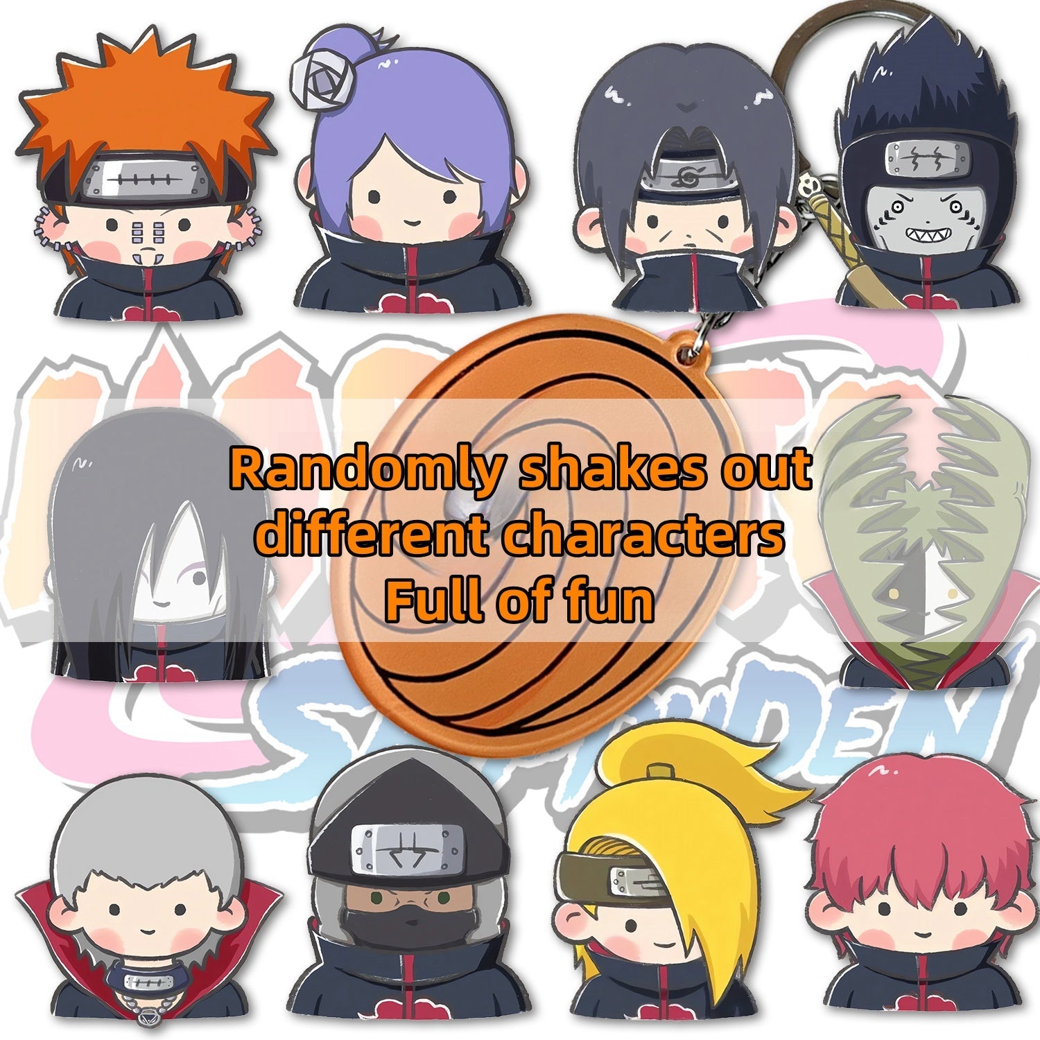 Akatsuki/Uchiha Obito mask cheerful shake Keychain - Ideal Hanging Ornament
