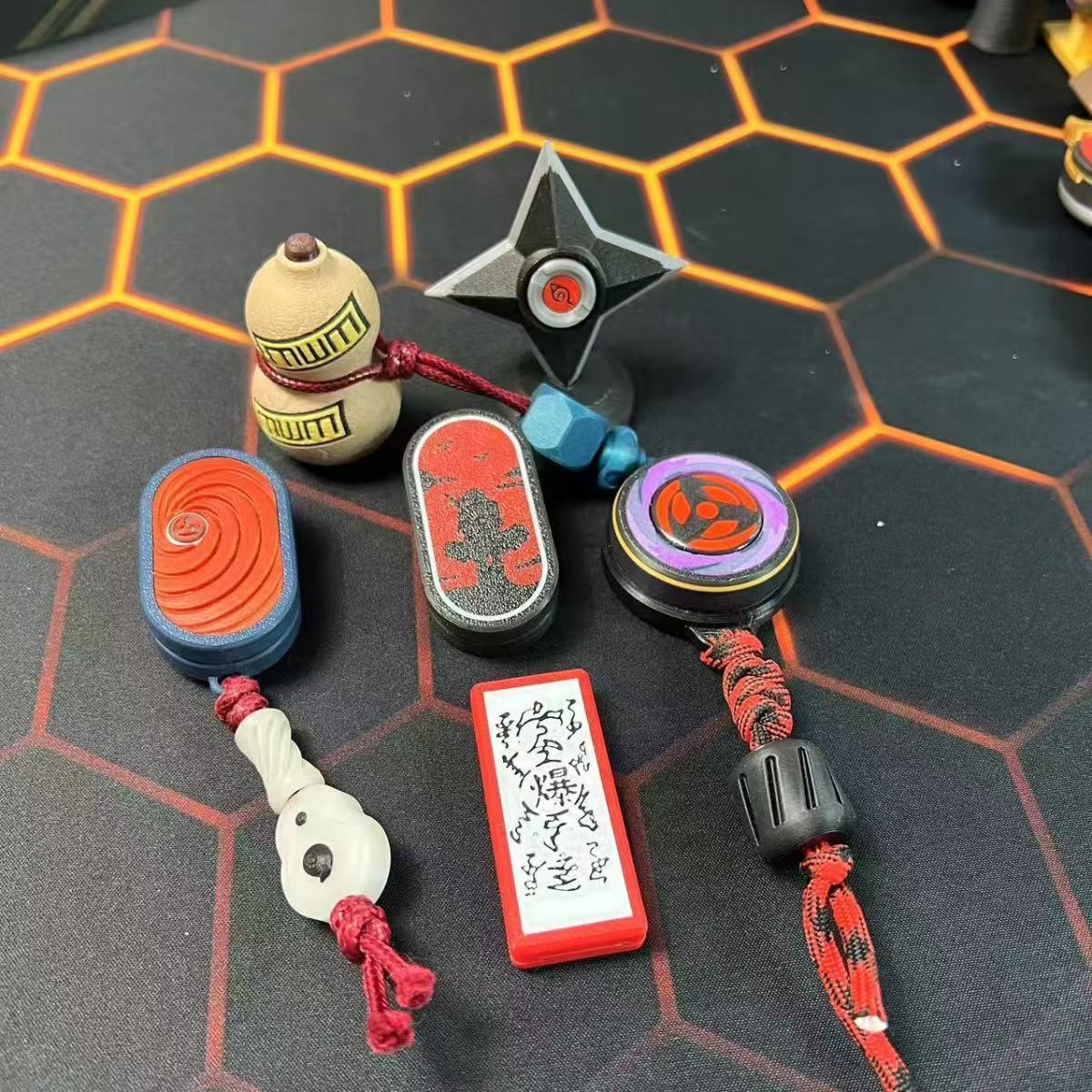 Itachi/Obito/Gaara Fire Shadow Ninja - Inspired EDC Push Cards for Stress Relief