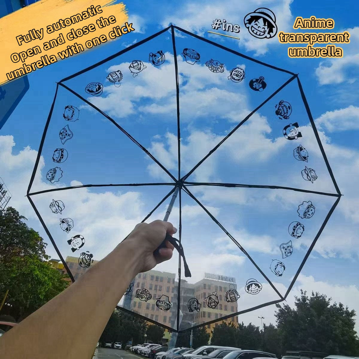 Luffy/Zoro Carry Your Pirate Dream with Transparent Umbrella - Straw Hat Crew by Your Side