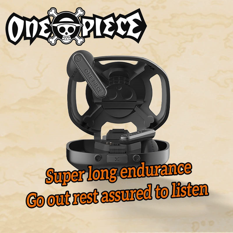 Luffy themed Metal Charging Case Bluetooth Earbuds - Listen to beautiful music together