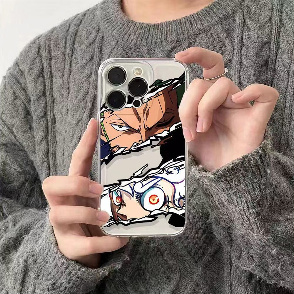 Luffy/Zoro iPhone silicone crash-resistant phone case