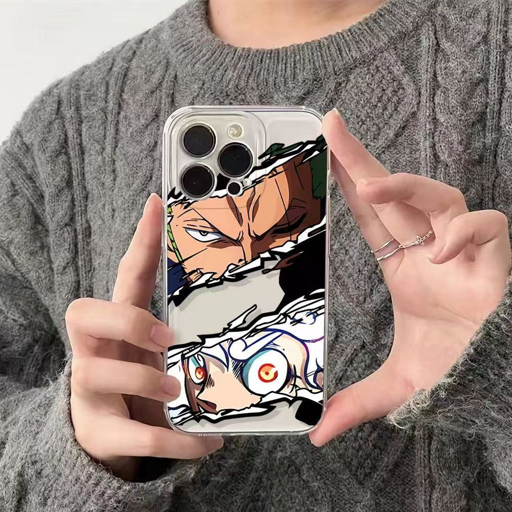 Luffy/Zoro iPhone silicone crash-resistant phone case