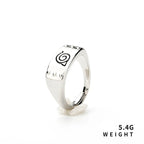 Wood leaf handmade sterling silver logo ring