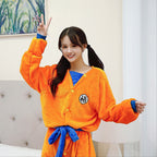 Son Goku Flannel Nightgown Bathrobe - Fall asleep in a comfortable nightgown