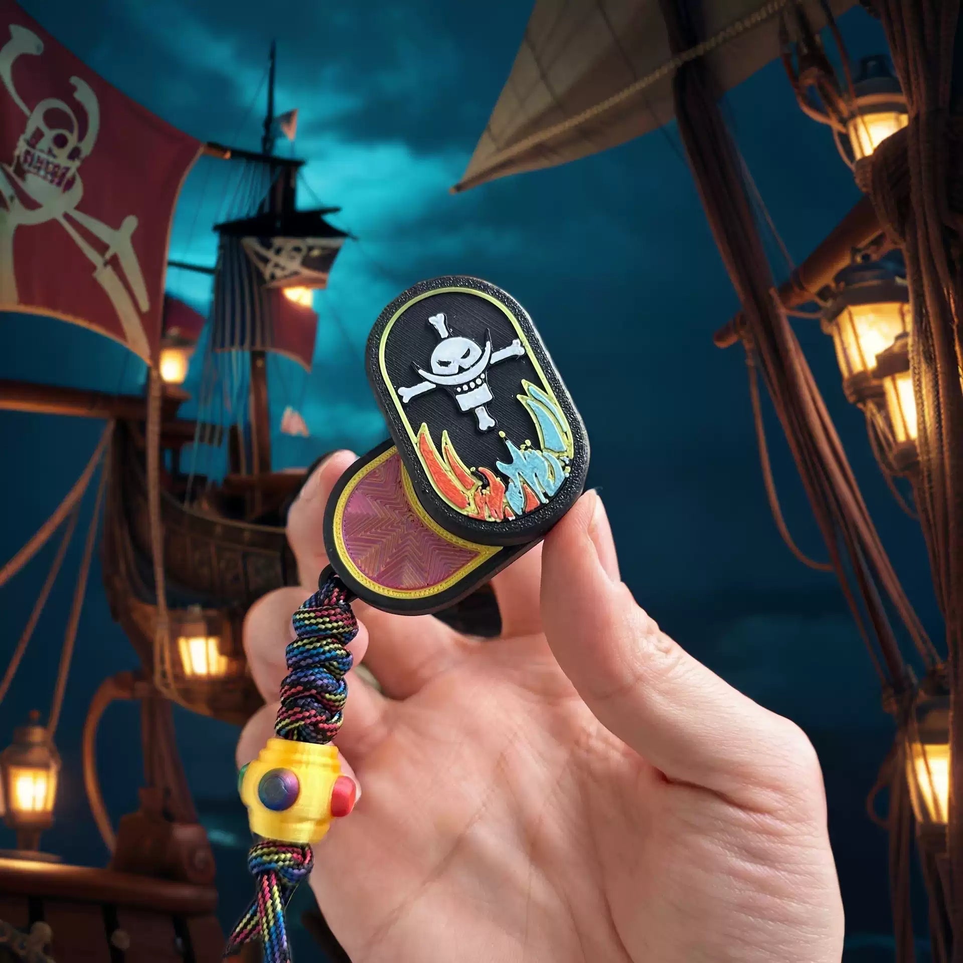 Luffy/Zoro/Ace Anime - Themed EDC Push Card Stress Relievers - Eye - catching Designs