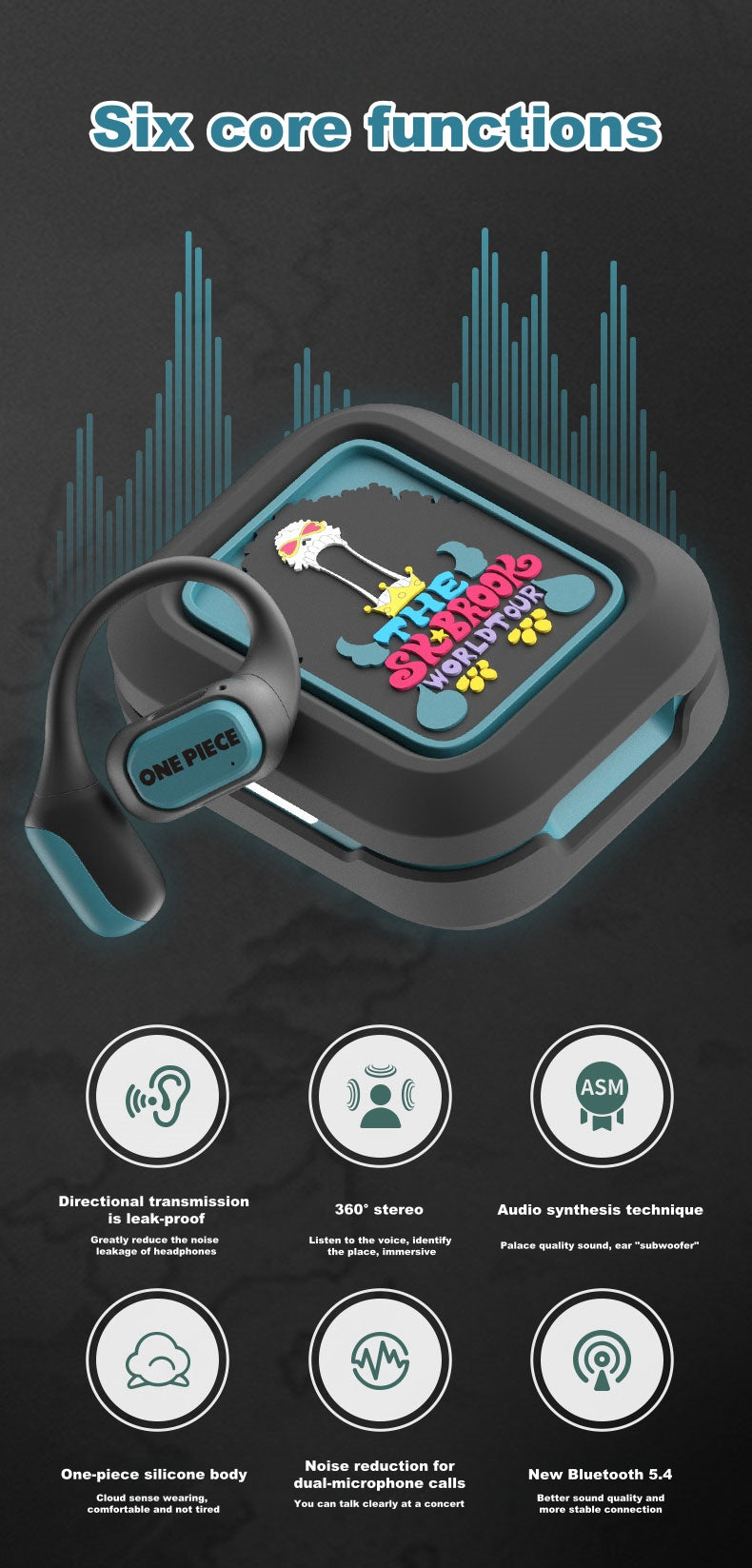 Brook theme Open style Wireless Bluetooth Earbuds - Unleash the Soulful Melody like Brook!