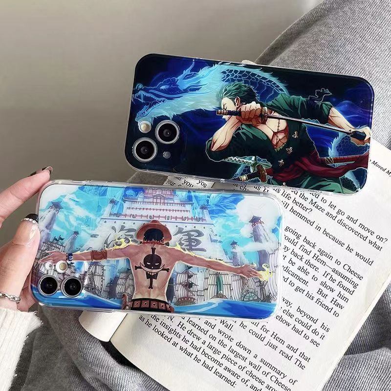 Luffy/Zoro iPhone silicone crash-resistant phone case