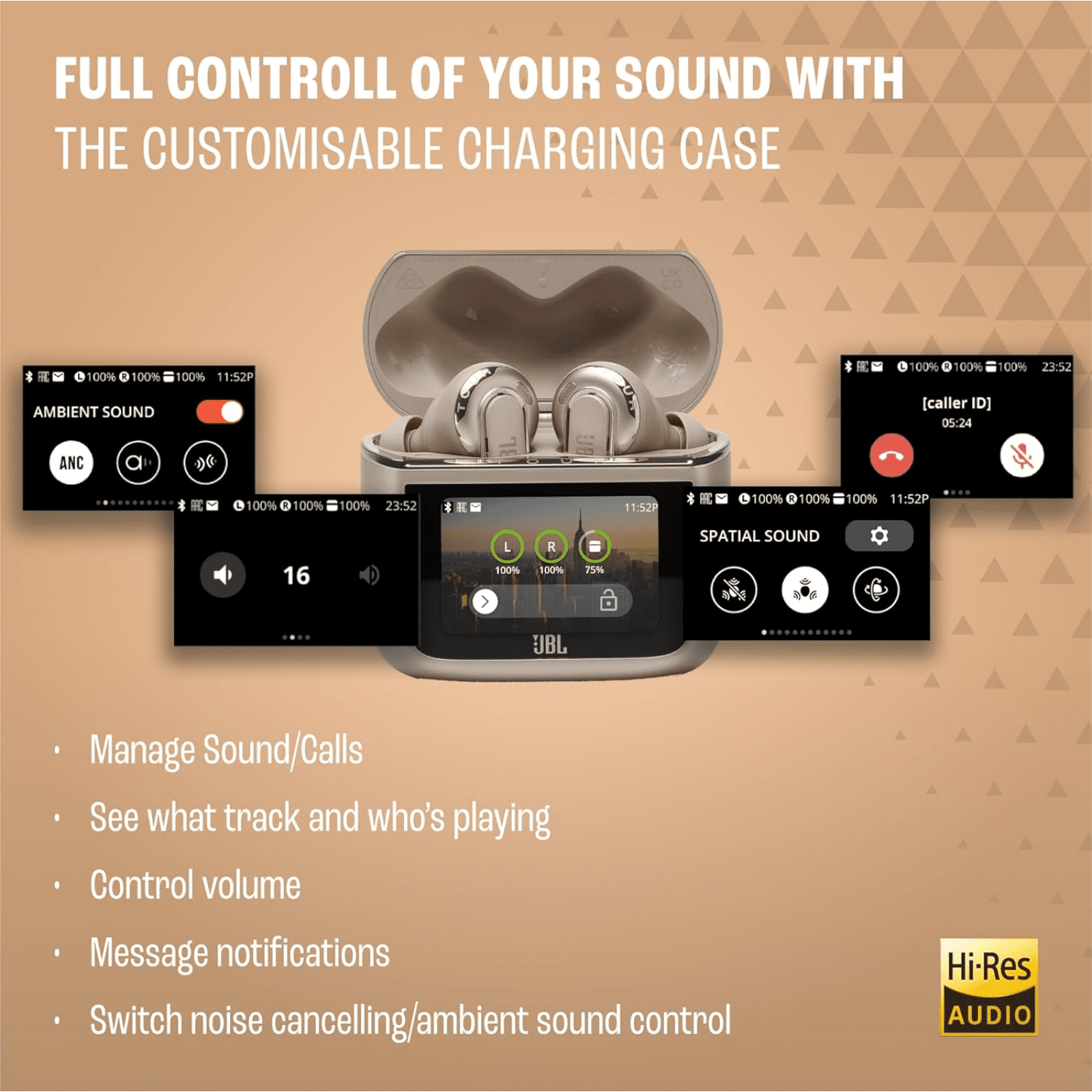 Bluetooth headset with HD screen to enjoy new smart experience