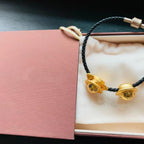 Luffy gold fruit gift lovers bracelet beads