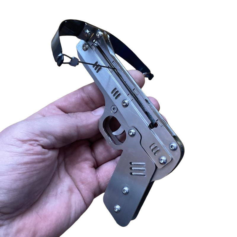 Multifunctional metal folding DIY launcher toy 6mm steel ball