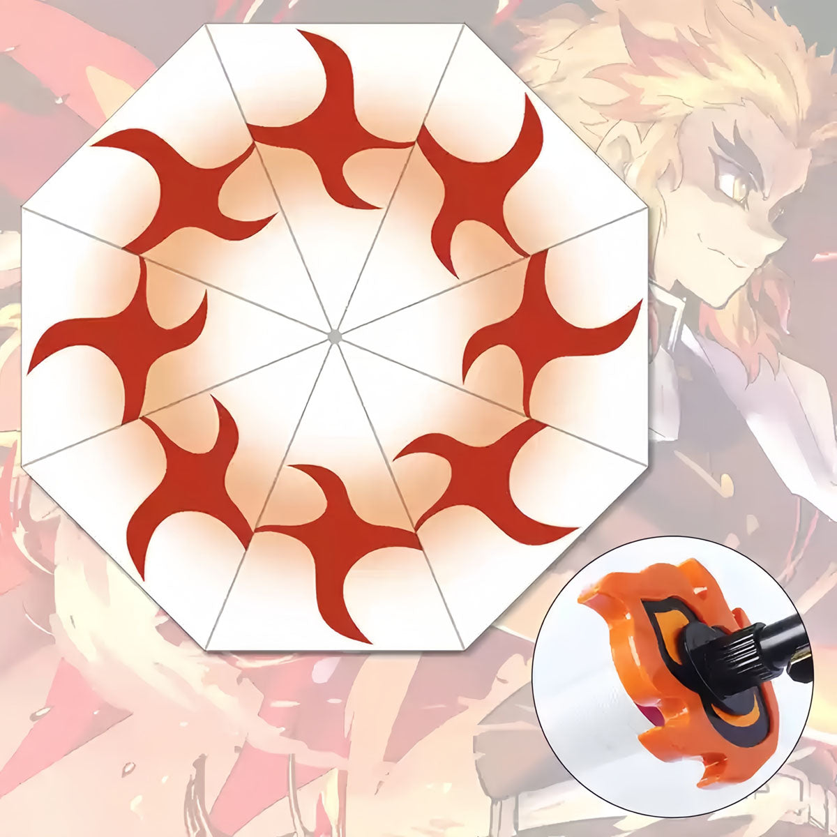 Tanjirou/Zenitsu Cool umbrella shade and rain dual purpose umbrella 16 alloy umbrella bones more robust