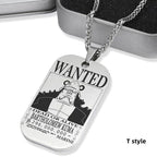 Luffy/Zoro/Nami/Sanji Titanium Character Bounty Necklace