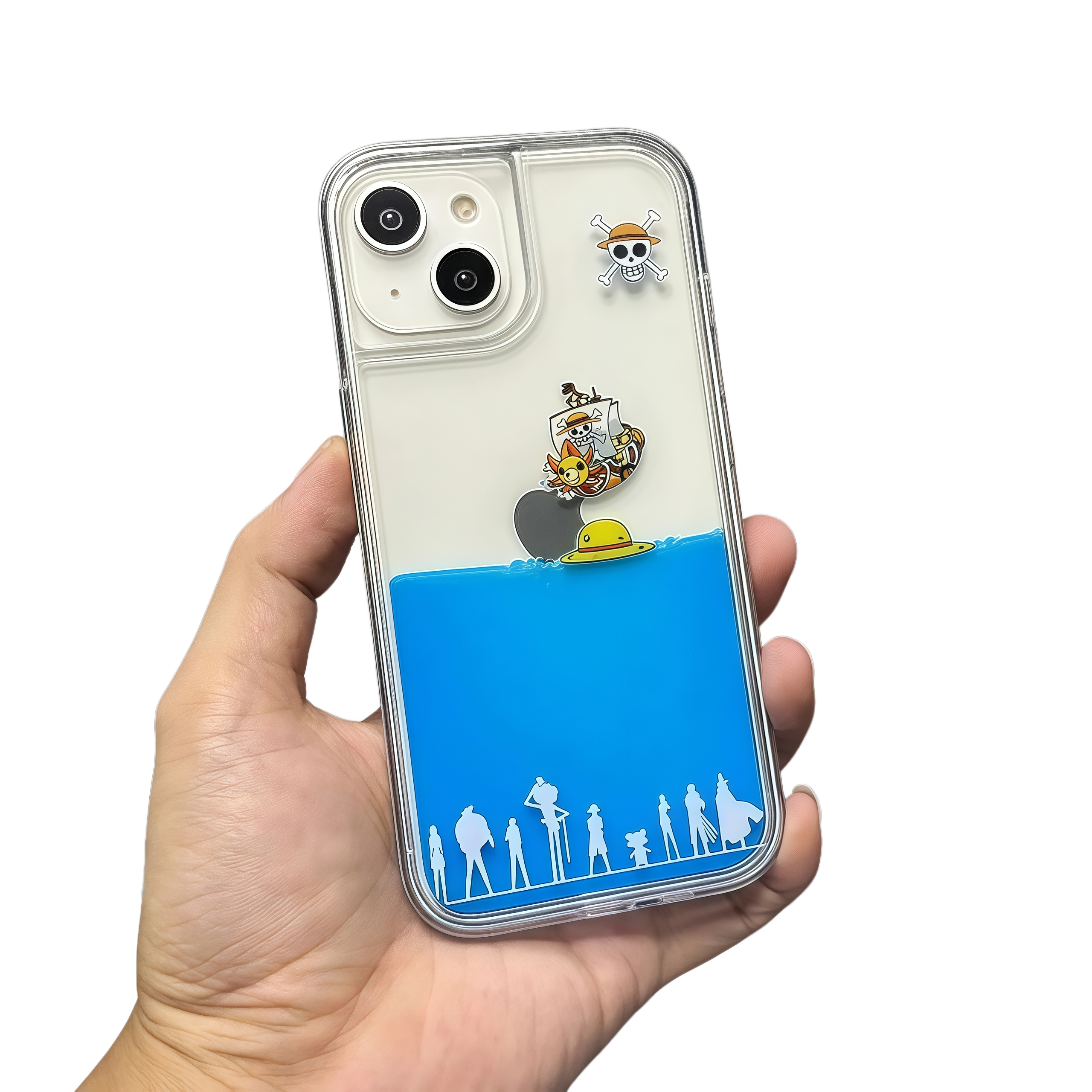 Luffy/Sunny iPhone Liquid Quicksand collision avoidance case