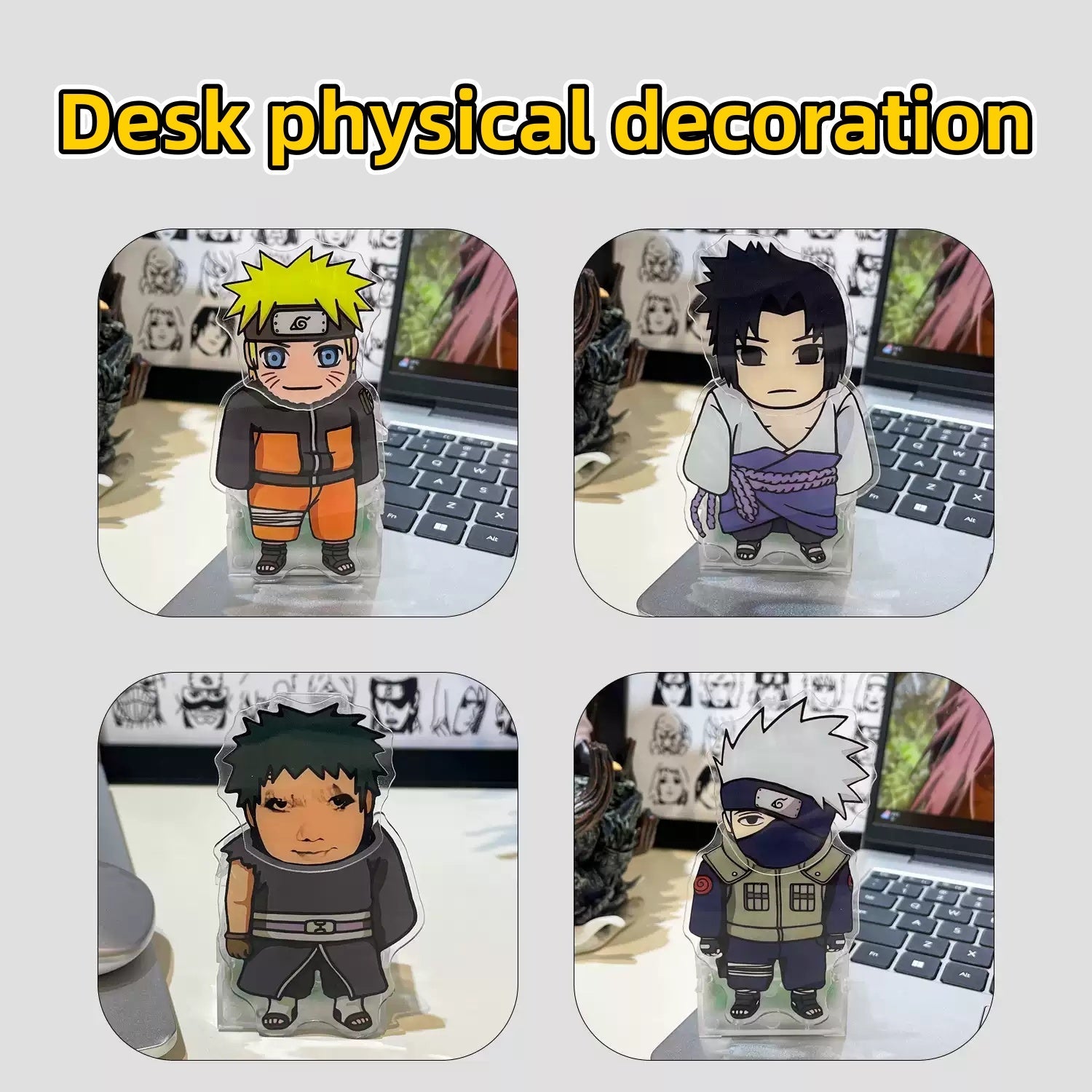 Sasuke/Kakashi/Obito Acrylic Shake head Desktop Car Ornament - Assemble and Enjoy the Fun