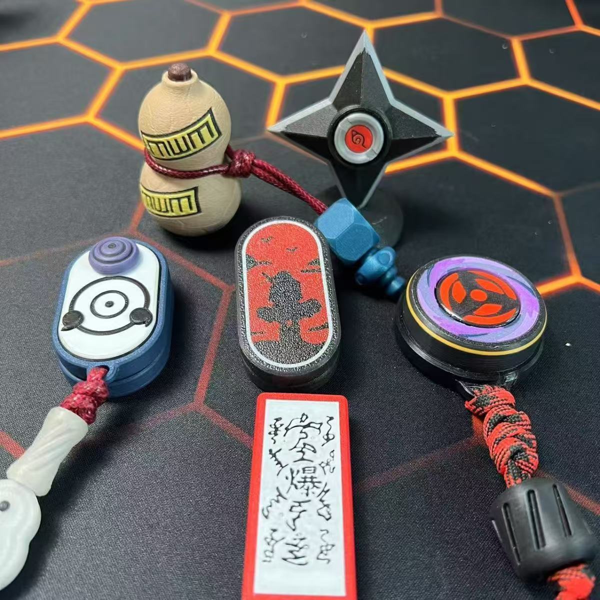 Itachi/Obito/Gaara Fire Shadow Ninja - Inspired EDC Push Cards for Stress Relief