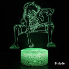 Luffy/Zoro/Sanji Acrylic Panel Character Night Lights