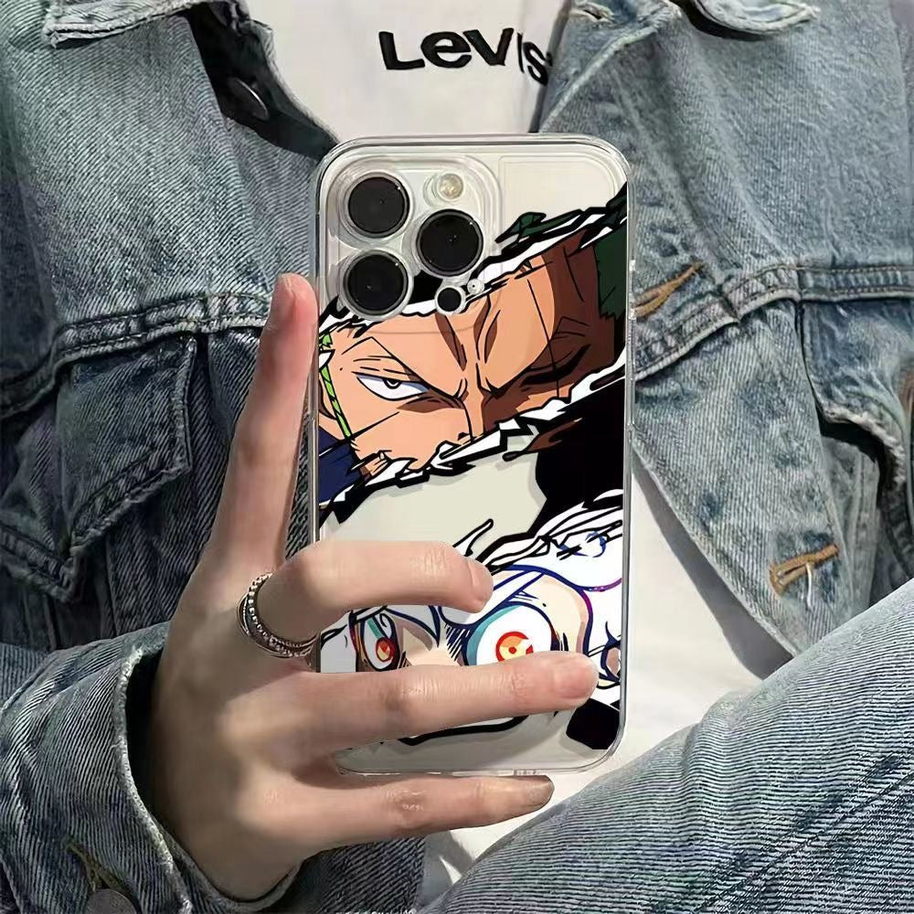 Luffy/Zoro iPhone silicone crash-resistant phone case