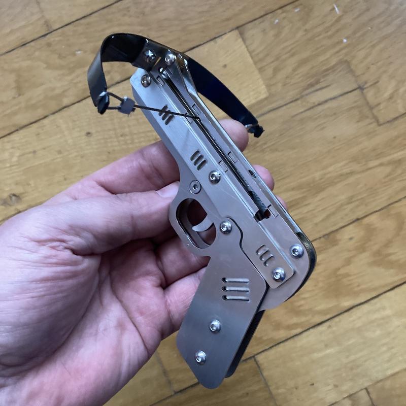 Multifunctional metal folding DIY launcher toy 6mm steel ball