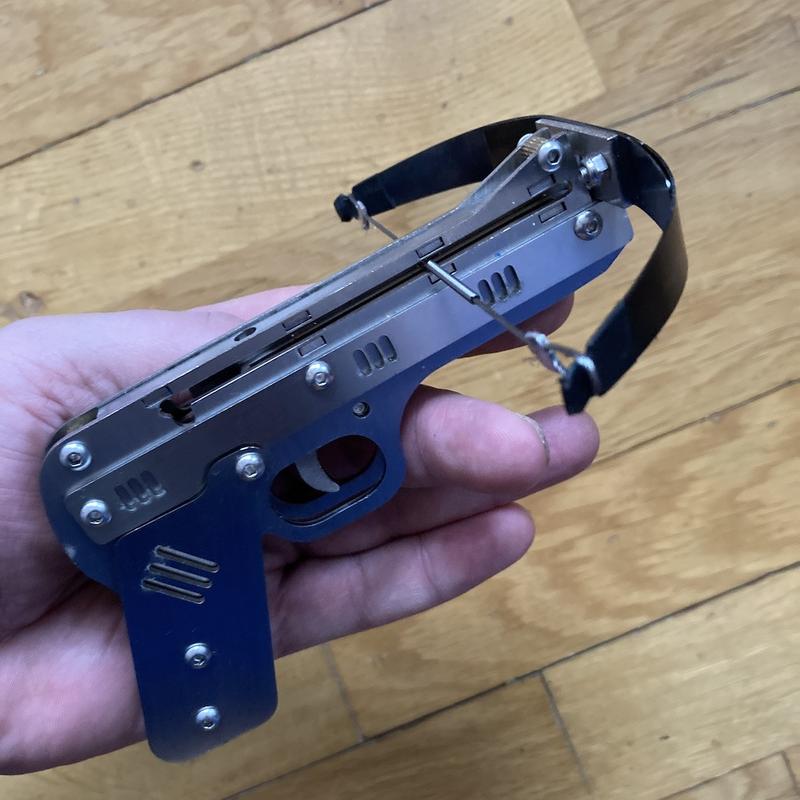 Multifunctional metal folding DIY launcher toy 6mm steel ball