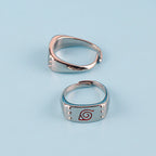 Wood leaf handmade sterling silver logo ring