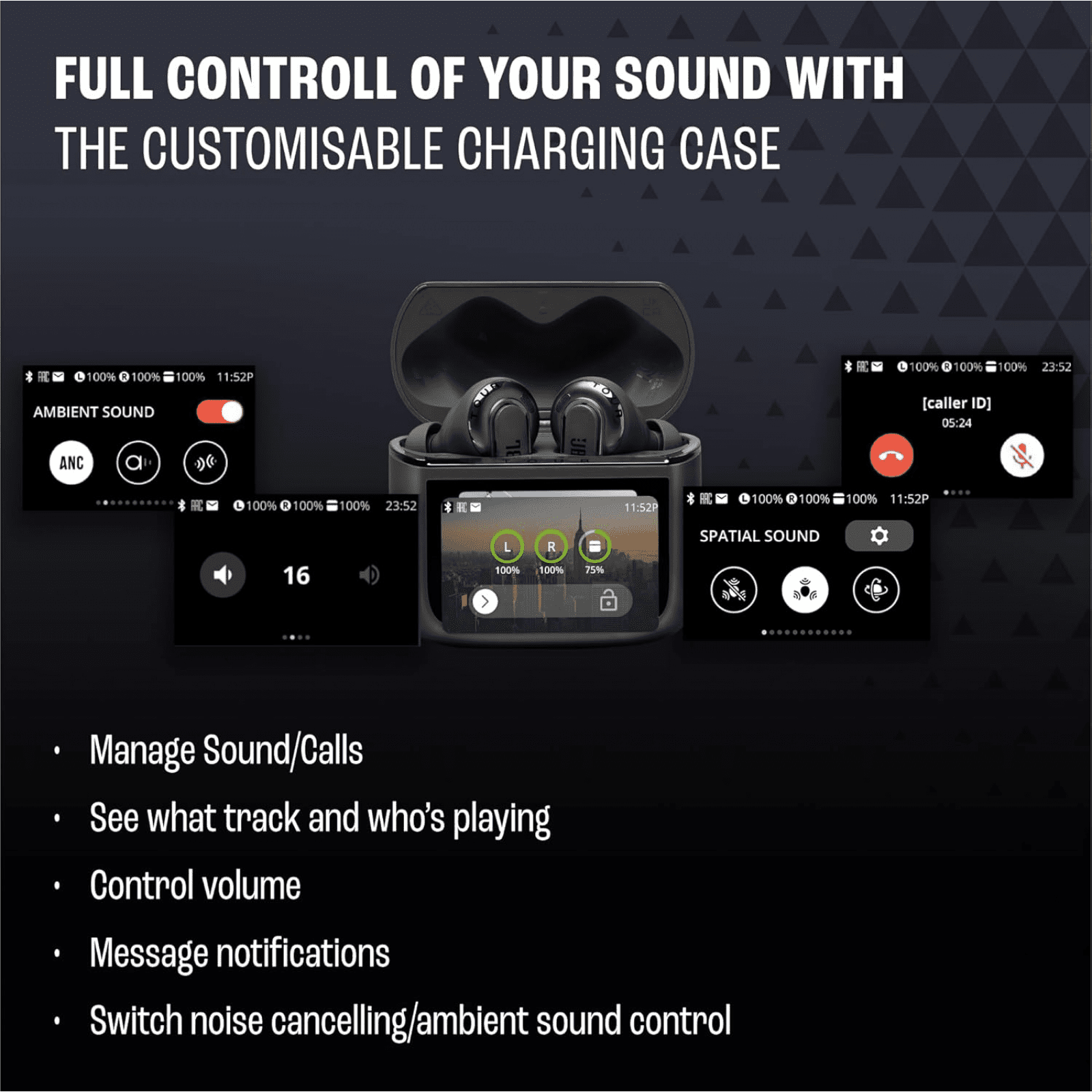 Bluetooth headset with HD screen to enjoy new smart experience