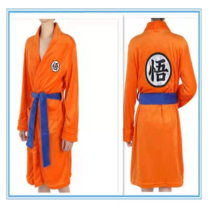 Son Goku Flannel Nightgown Bathrobe - Fall asleep in a comfortable nightgown