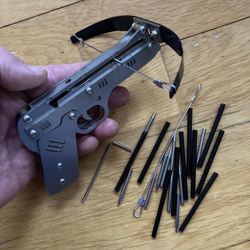 Multifunctional metal folding DIY launcher toy 6mm steel ball