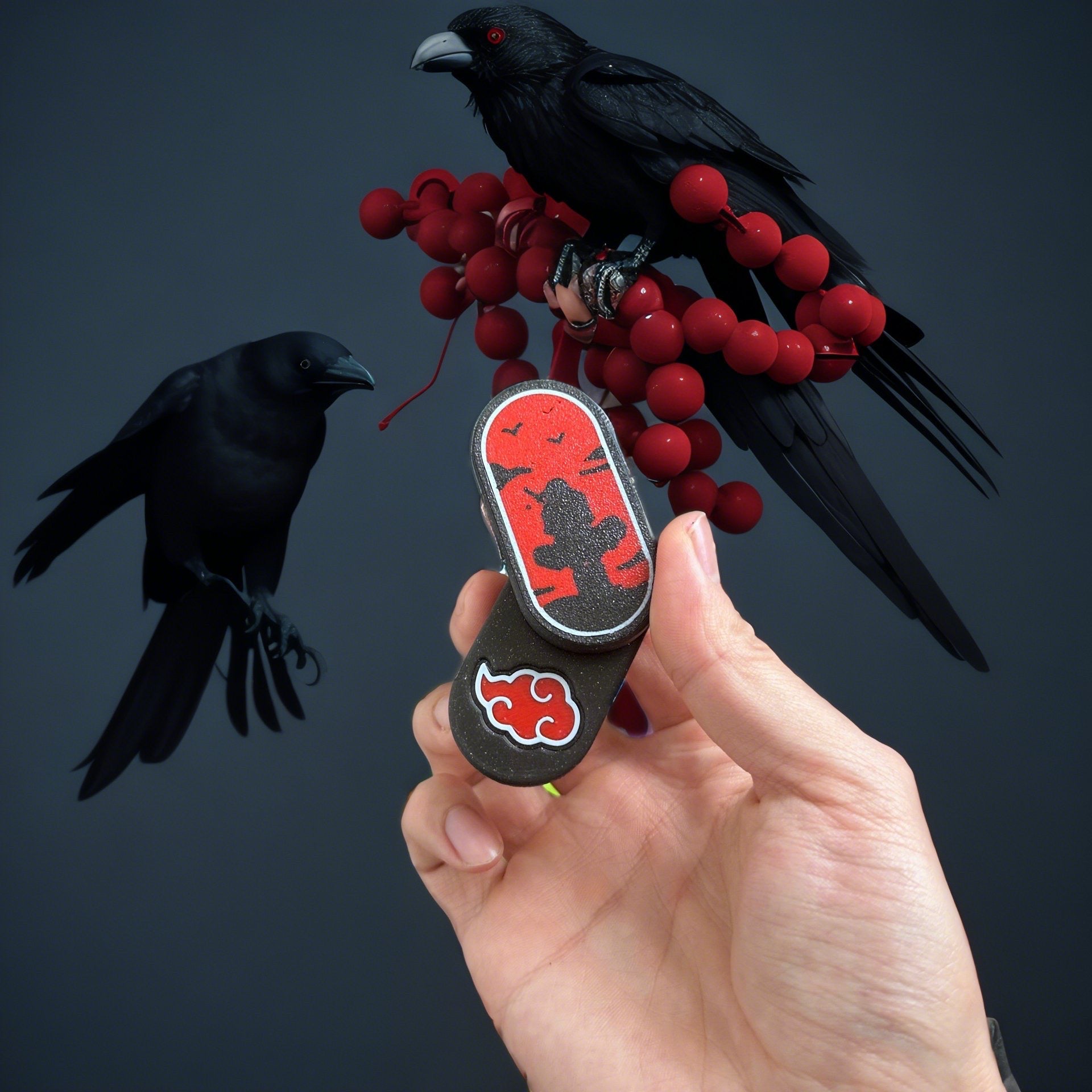 Itachi/Obito/Gaara Fire Shadow Ninja - Inspired EDC Push Cards for Stress Relief