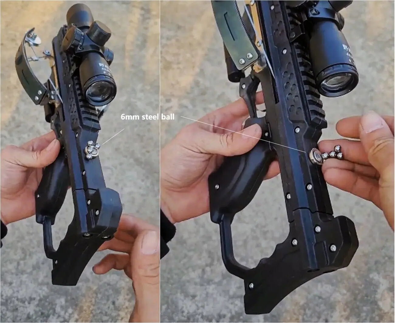 Multifunctional metal DIY launcher toy 6mm steel ball