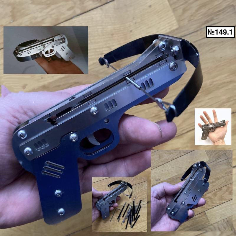 Multifunctional metal folding DIY launcher toy 6mm steel ball